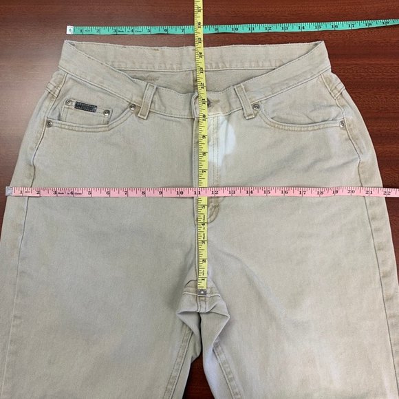 Vintage Lee Riveted Super High Rise Mom Tan Jeans - Picture 2 of 8